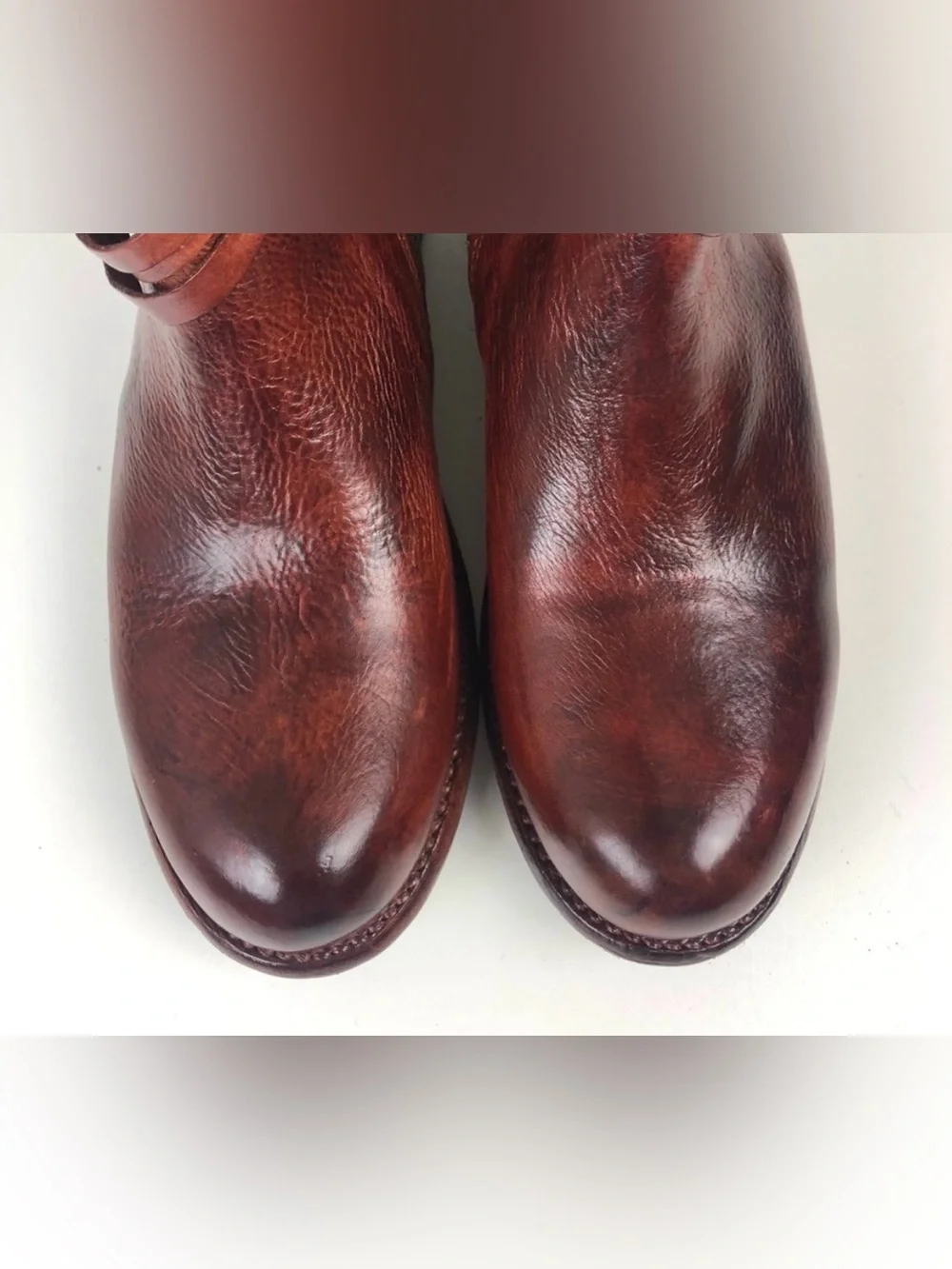 Bed Stu Weymouth Boots 7 Cognac Dip Dye leather